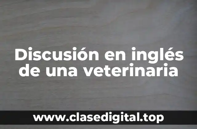 Ejemplos de discusión en inglés
