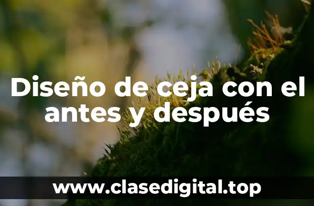 Diseño de ceja con el antes y después