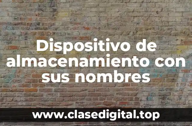 Ejemplos de Dispositivo de Almacenamiento