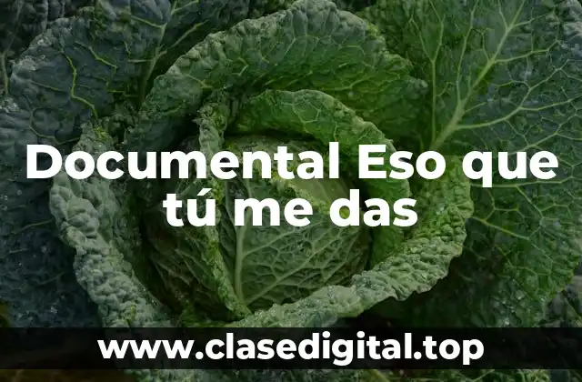 Documental Eso que tú me das