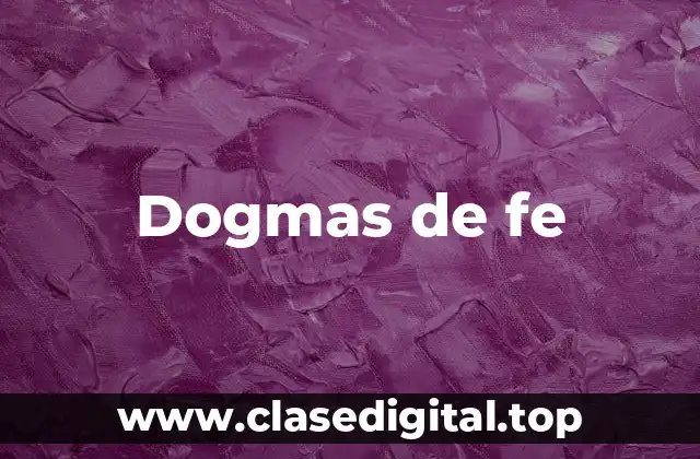 Dogmas de fe