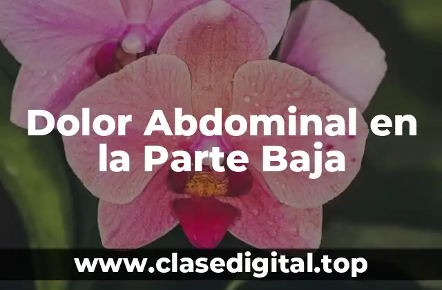 Dolor Abdominal en la Parte Baja