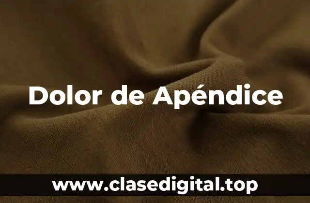 Dolor de Apéndice