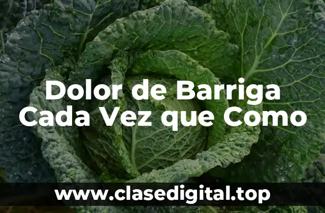 Dolor de Barriga Cada Vez que Como