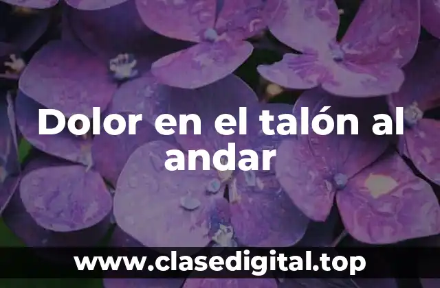 ¿Qué causa el dolor en el talón al andar?