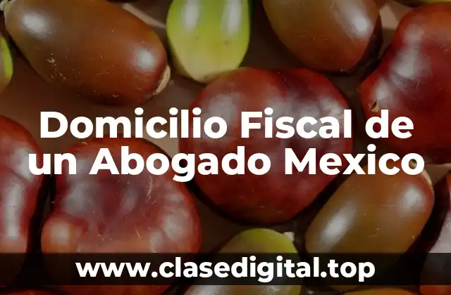 Domicilio Fiscal de un Abogado Mexico