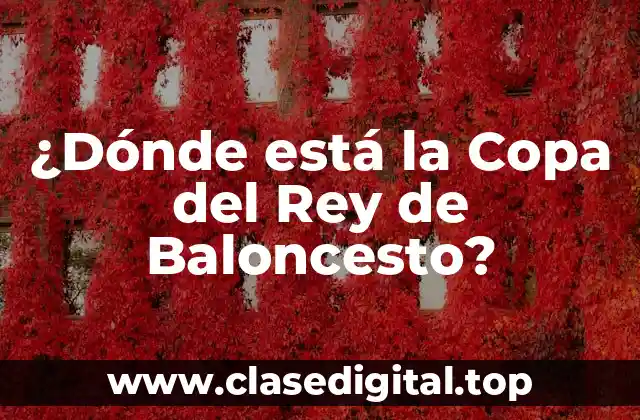 ¿Dónde está la Copa del Rey de Baloncesto?