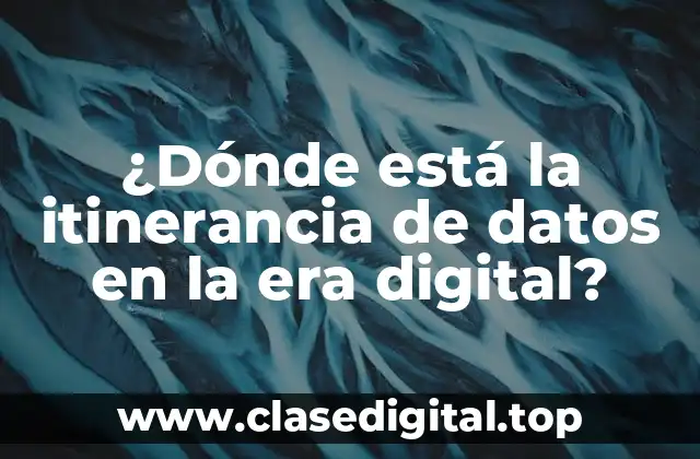 ¿Dónde está la itinerancia de datos en la era digital?