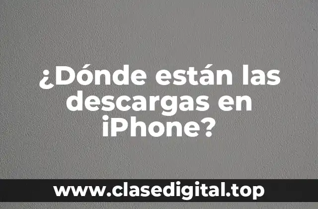 ¿Cómo se Guardan las Descargas en un iPhone?