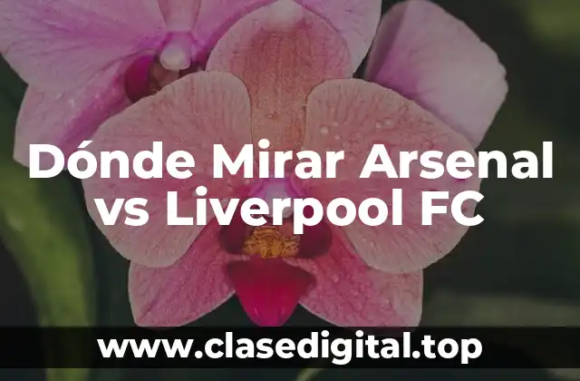 Dónde Mirar Arsenal vs Liverpool FC