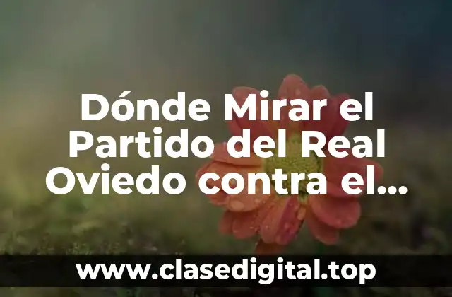 Dónde Mirar el Partido del Real Oviedo contra el Real Sporting en Vivo