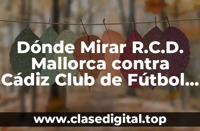 Historia del R.C.D. Mallorca y el Cádiz Club de Fútbol