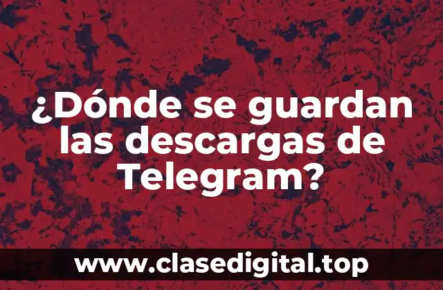 ¿Dónde se guardan las descargas de Telegram?
