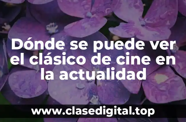 Dónde se puede ver el clásico de cine en la actualidad