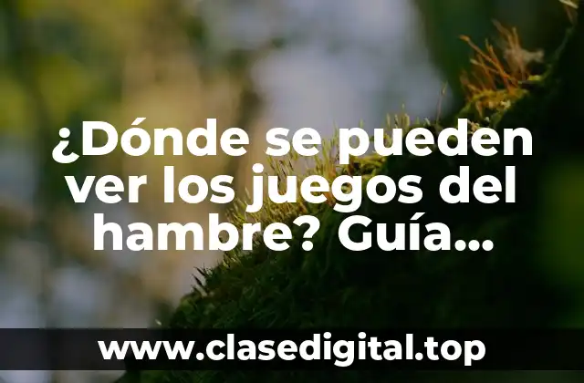 ¿Qué son los juegos del hambre?