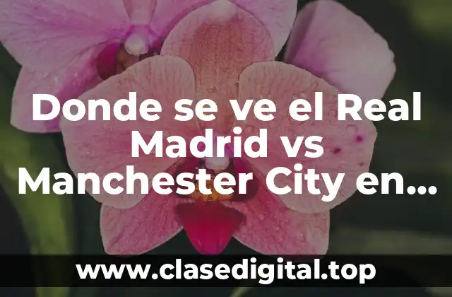 Donde se ve el Real Madrid vs Manchester City en vivo y en directo