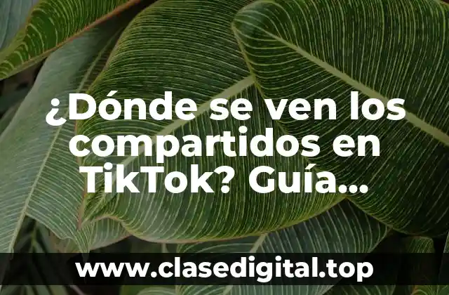 ¿Dónde se ven los compartidos en TikTok? Guía Completa para Entender las Interacciones en la Plataforma