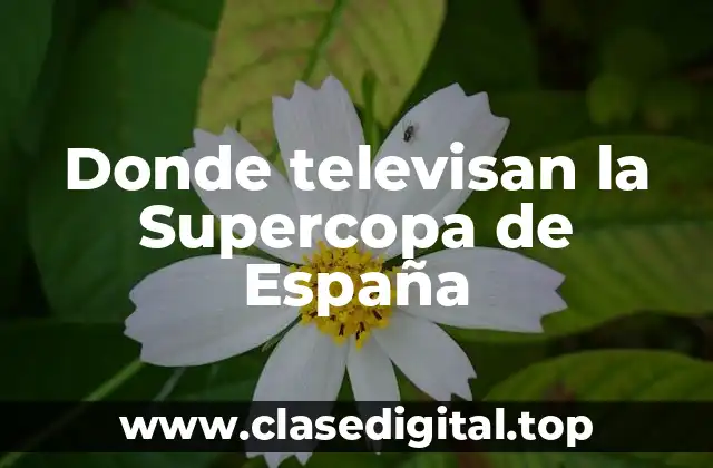Donde televisan la Supercopa de España