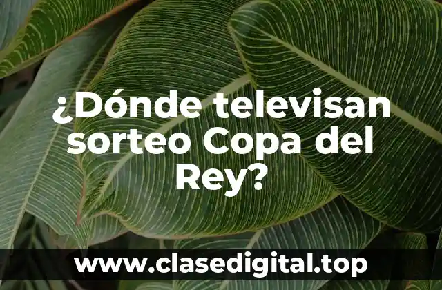 ¿Dónde televisan sorteo Copa del Rey?