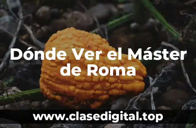 Dónde Ver el Máster de Roma