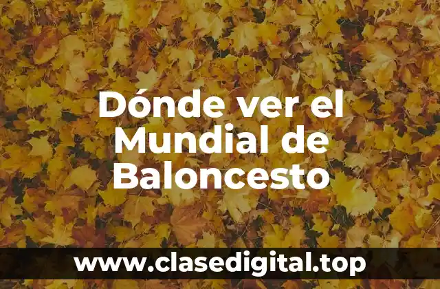 ¿Cuál es el Horario del Mundial de Baloncesto?