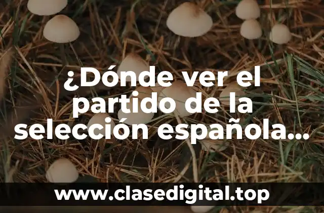 ¿Dónde ver el partido de la selección española femenina en vivo?