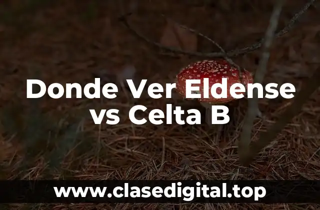 ¿Cuál es el Mejor Lugar para Ver Eldense vs Celta B en Vivo?