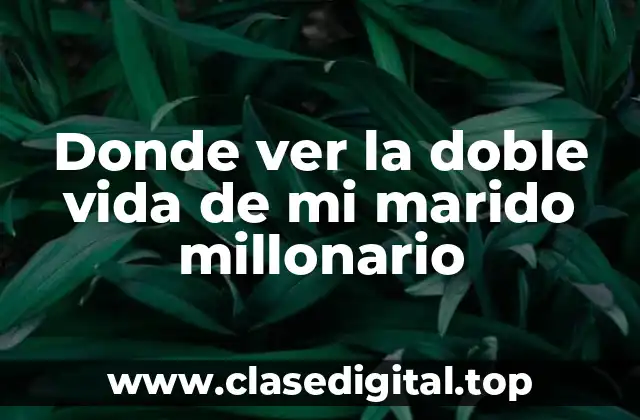 ¿Qué es La doble vida de mi marido millonario y por qué es tan popular?