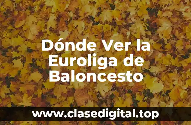 Canales de Televisión que Transmiten la Euroliga