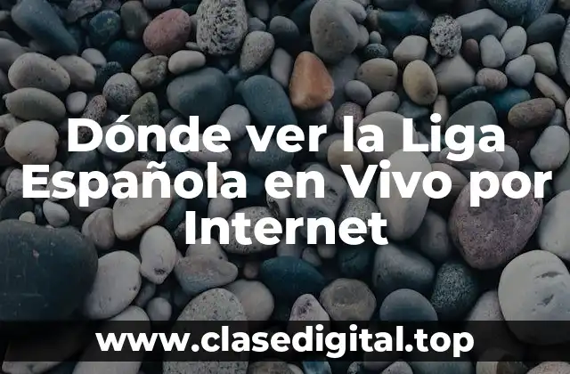 Dónde ver la Liga Española en Vivo por Internet