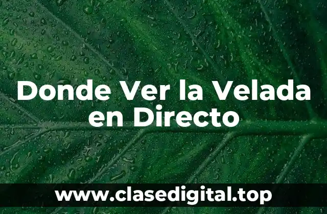 Donde Ver la Velada en Directo