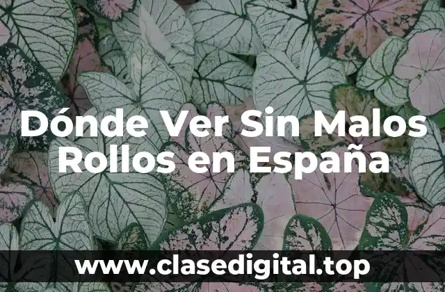 Dónde Ver Sin Malos Rollos en España