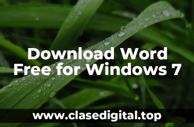 Download Word Free for Windows 7