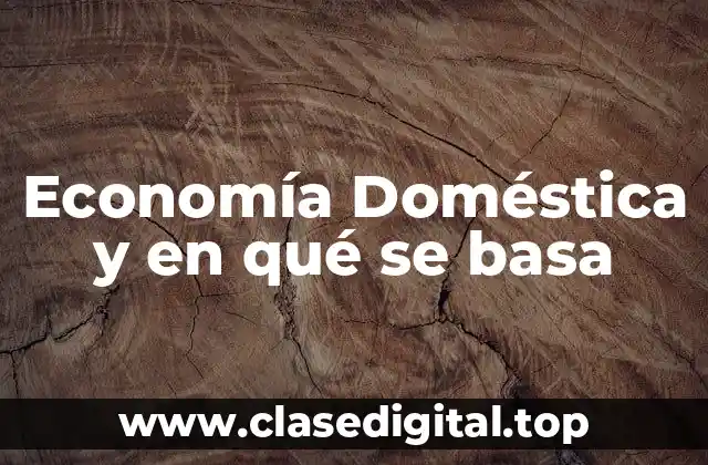 Economía Doméstica y en qué se basa
