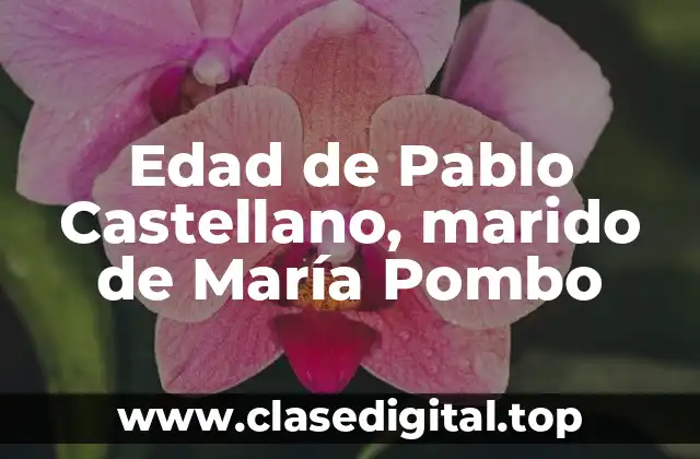 Edad de Pablo Castellano, marido de María Pombo