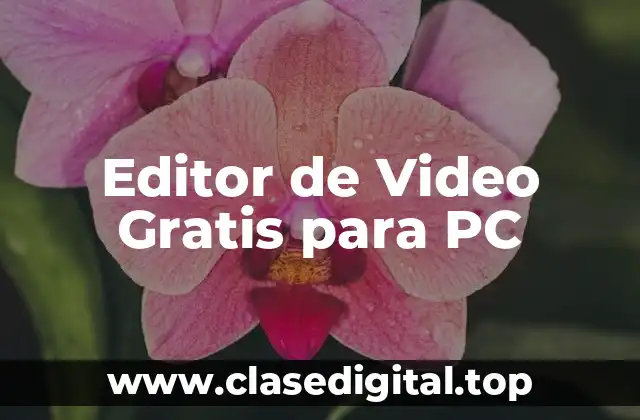 Editor de Video Gratis para PC