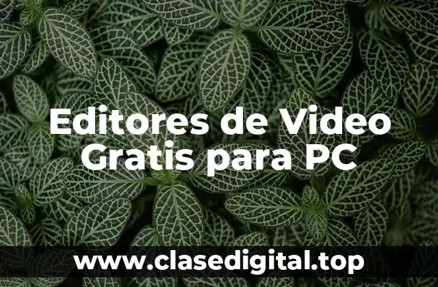 Editores de Video Gratis para PC