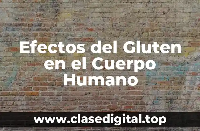 Efectos del Gluten en el Cuerpo Humano