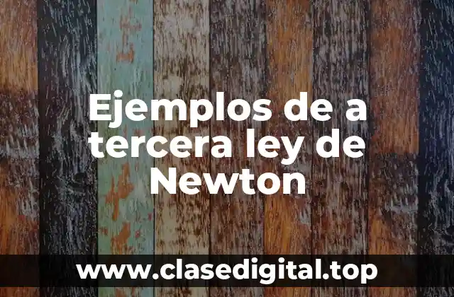 Ejemplos de a tercera ley de Newton
