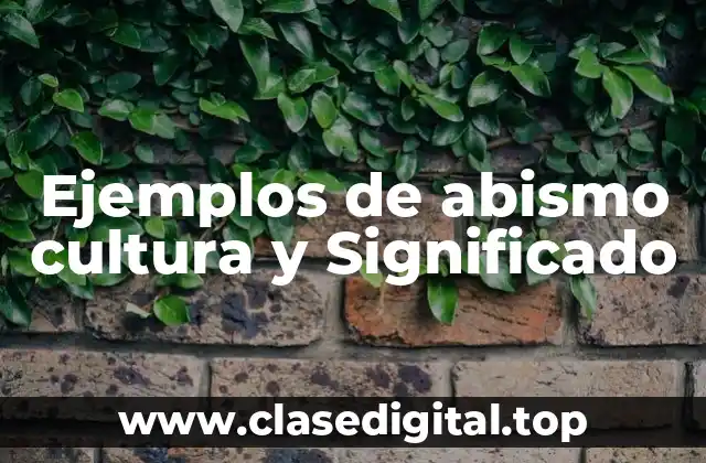 Ejemplos de abismo cultura y Significado