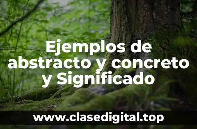 Ejemplos de abstracto