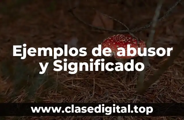 Ejemplos de abusor y Significado