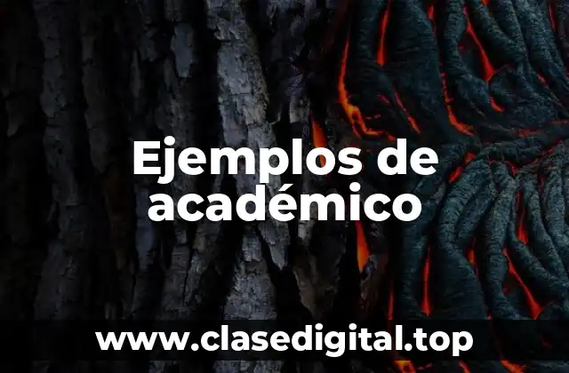 Ejemplos de académico