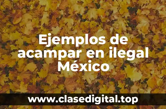 Ejemplos de acampar en ilegal México