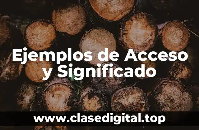 Ejemplos de Acceso y Significado