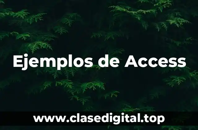 Ejemplos de Access