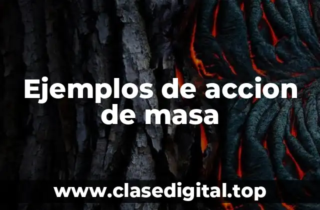 Ejemplos de accion de masa