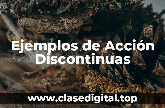 Ejemplos de Acción Discontinuas