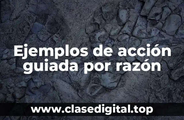 Ejemplos de acción guiada por razón