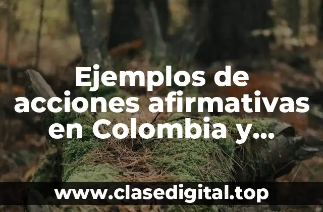Ejemplos de acciones afirmativas en Colombia